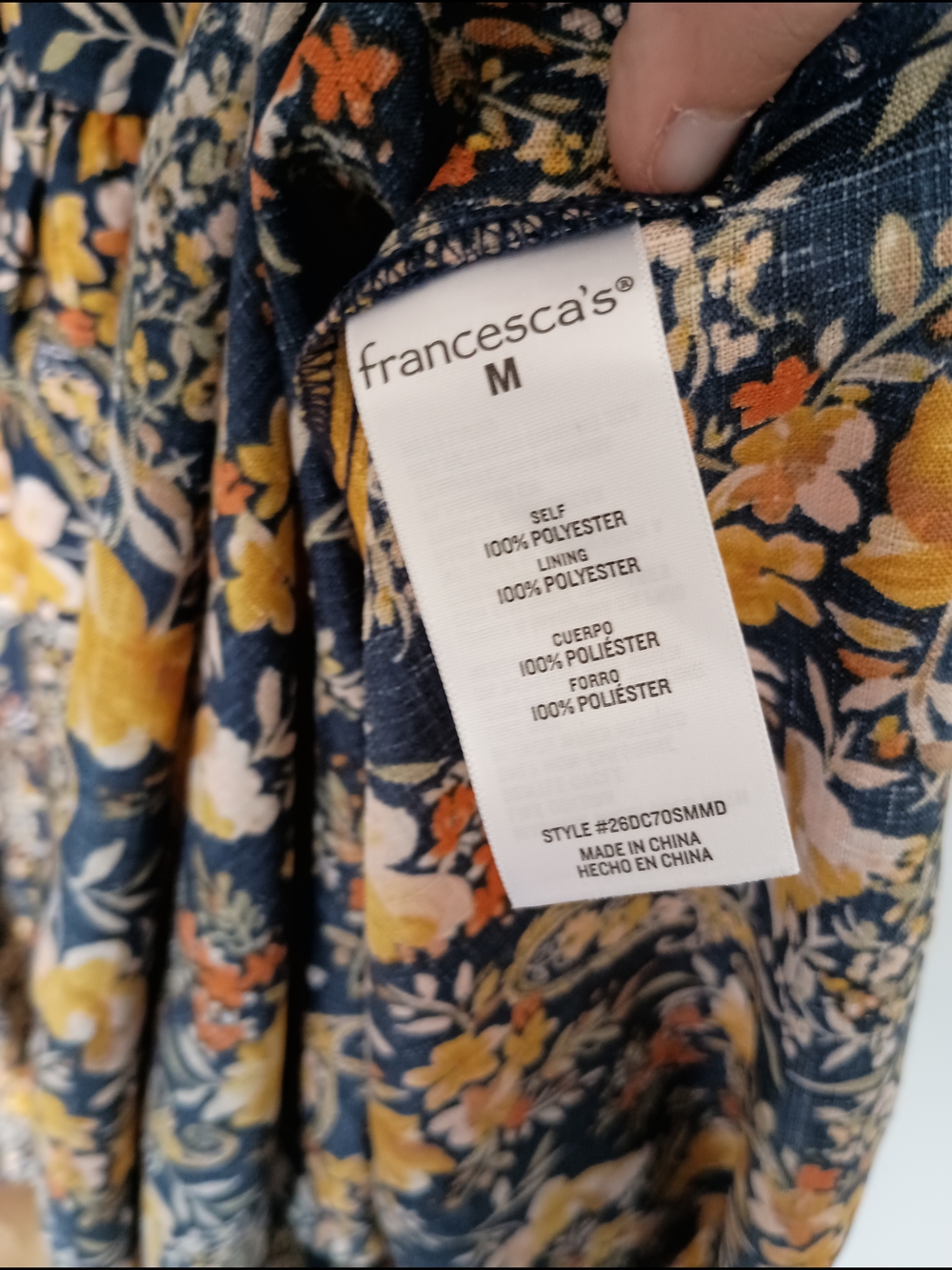 Floral Spaghetti-Strap Maxi Dress in Mustard and Black - Picture 9 of 13